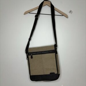 Matties‎ Messenger Bag Canvas Brown Leather Bella Swan Crossbody Boho Utility